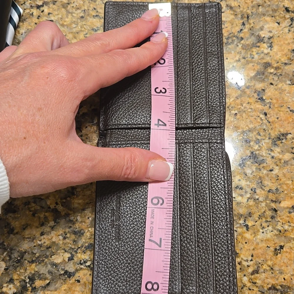 Michael Kors Dark Brown Leather Card Holder - Picture 2 of 3